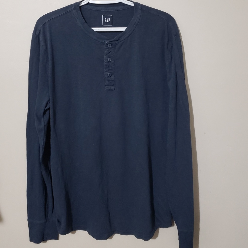 Gap long sleeve blue button shirt - Picture 2 of 6